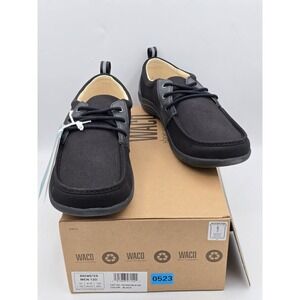 REVITALIGN Mens Brewster Oxford Comfort Shoes Cotton/Leather Orthotic Black 12 D